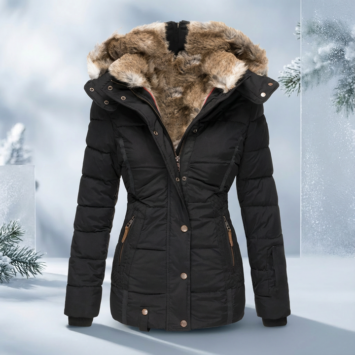 Catharina | Stylish & Warm Women’s Winter Jacket with Faux Fur Hood