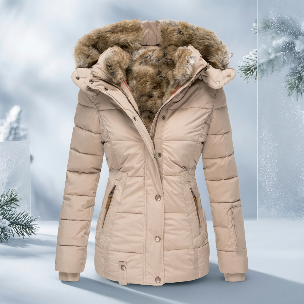 Catharina | Stylish & Warm Women’s Winter Jacket with Faux Fur Hood